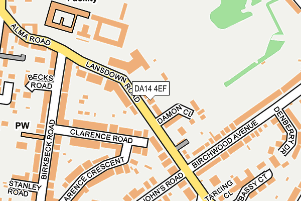 DA14 4EF map - OS OpenMap – Local (Ordnance Survey)