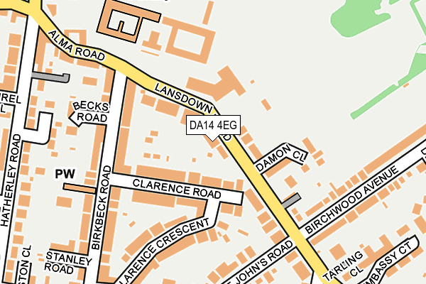 DA14 4EG map - OS OpenMap – Local (Ordnance Survey)