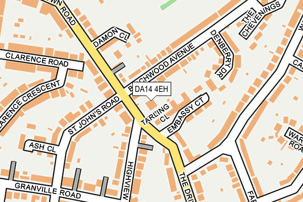 DA14 4EH map - OS OpenMap – Local (Ordnance Survey)