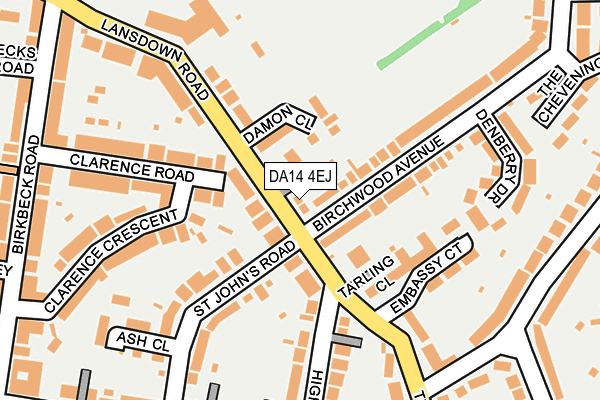 DA14 4EJ map - OS OpenMap – Local (Ordnance Survey)