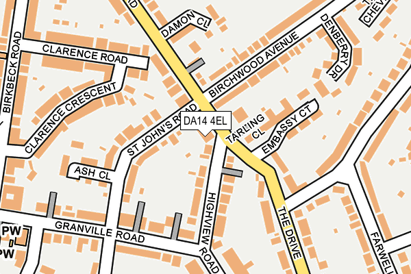 DA14 4EL map - OS OpenMap – Local (Ordnance Survey)