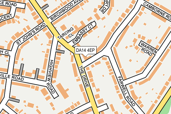 DA14 4EP map - OS OpenMap – Local (Ordnance Survey)
