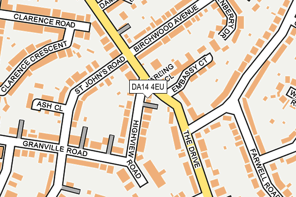 DA14 4EU map - OS OpenMap – Local (Ordnance Survey)