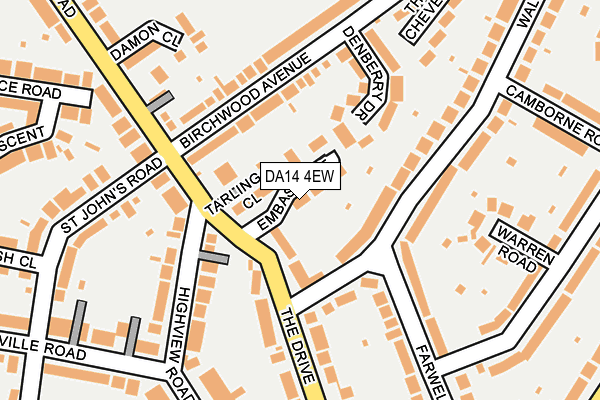 DA14 4EW map - OS OpenMap – Local (Ordnance Survey)