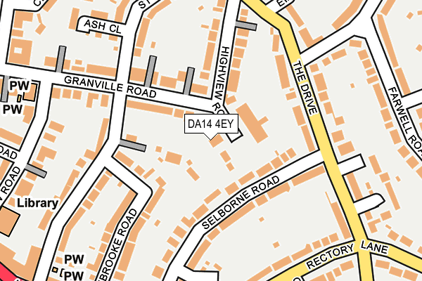 DA14 4EY map - OS OpenMap – Local (Ordnance Survey)