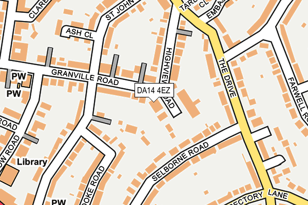 DA14 4EZ map - OS OpenMap – Local (Ordnance Survey)