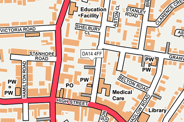 DA14 4FF map - OS OpenMap – Local (Ordnance Survey)