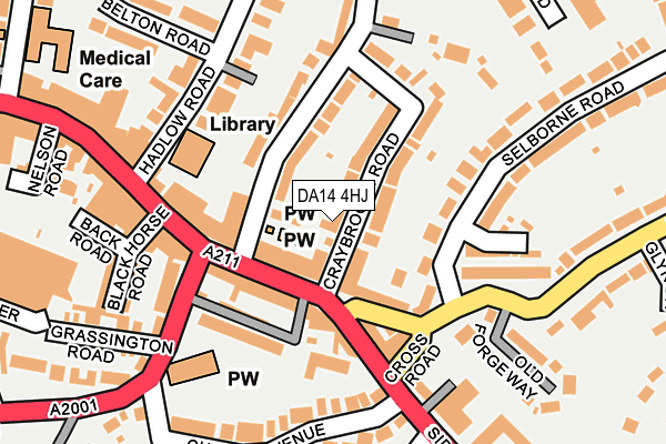 DA14 4HJ map - OS OpenMap – Local (Ordnance Survey)