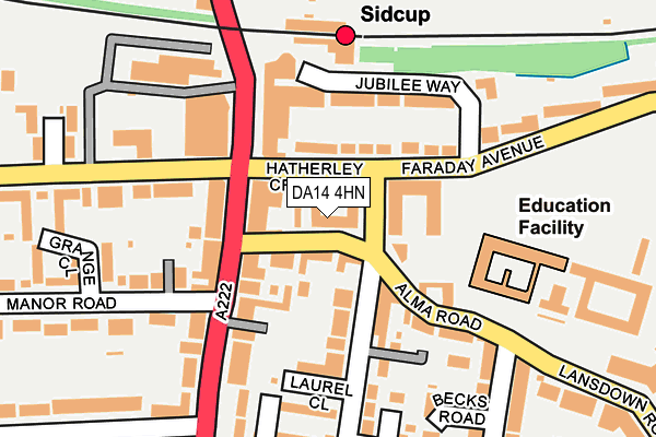 DA14 4HN map - OS OpenMap – Local (Ordnance Survey)