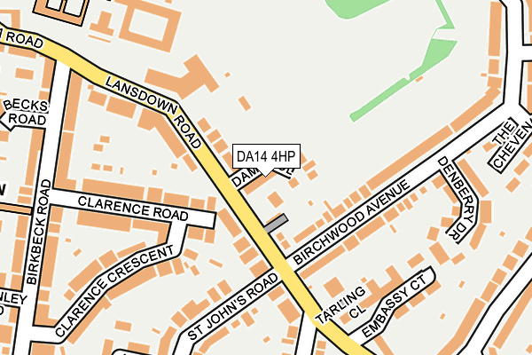 DA14 4HP map - OS OpenMap – Local (Ordnance Survey)