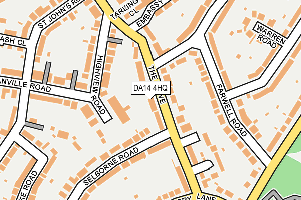 DA14 4HQ map - OS OpenMap – Local (Ordnance Survey)