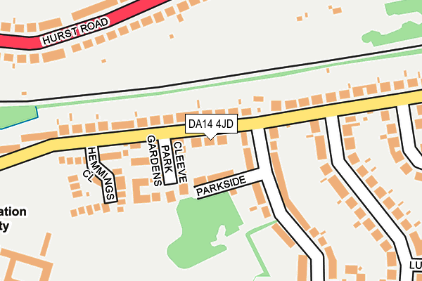 DA14 4JD map - OS OpenMap – Local (Ordnance Survey)