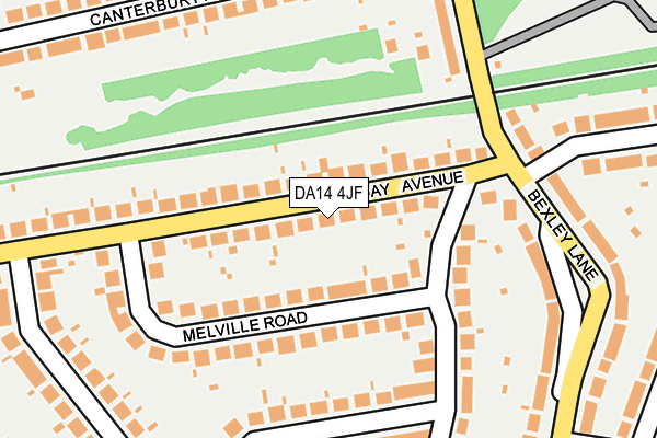 DA14 4JF map - OS OpenMap – Local (Ordnance Survey)