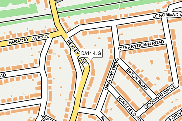 DA14 4JG map - OS OpenMap – Local (Ordnance Survey)