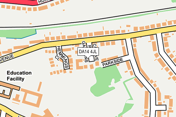 DA14 4JL map - OS OpenMap – Local (Ordnance Survey)