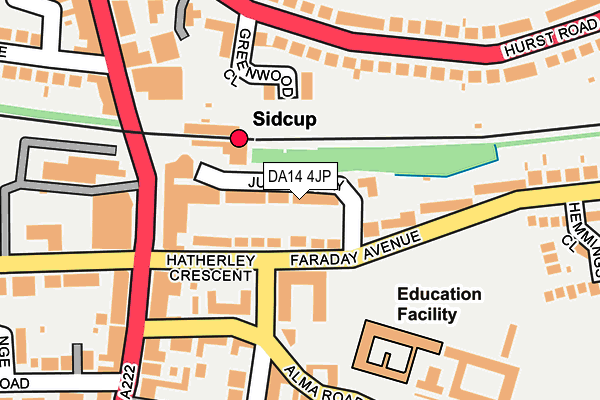 DA14 4JP map - OS OpenMap – Local (Ordnance Survey)