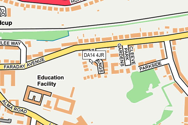 DA14 4JR map - OS OpenMap – Local (Ordnance Survey)