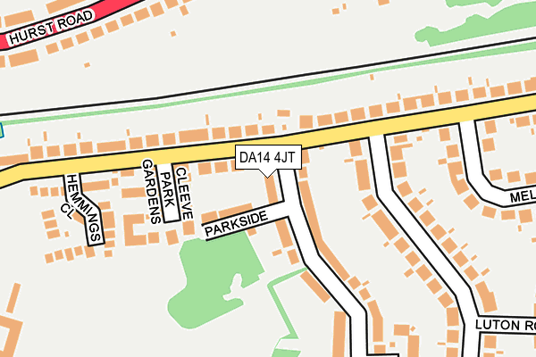DA14 4JT map - OS OpenMap – Local (Ordnance Survey)