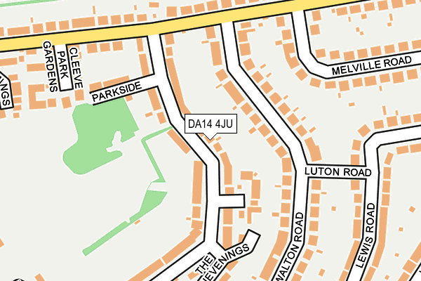 DA14 4JU map - OS OpenMap – Local (Ordnance Survey)