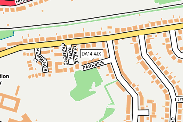 DA14 4JX map - OS OpenMap – Local (Ordnance Survey)