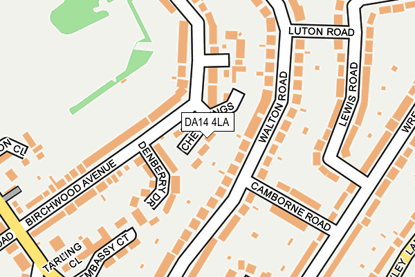 DA14 4LA map - OS OpenMap – Local (Ordnance Survey)