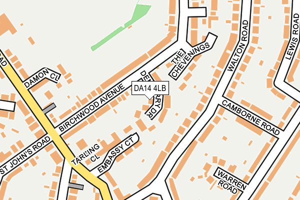 DA14 4LB map - OS OpenMap – Local (Ordnance Survey)