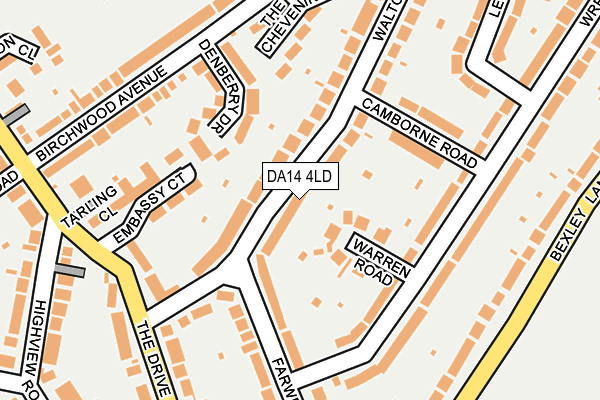 DA14 4LD map - OS OpenMap – Local (Ordnance Survey)