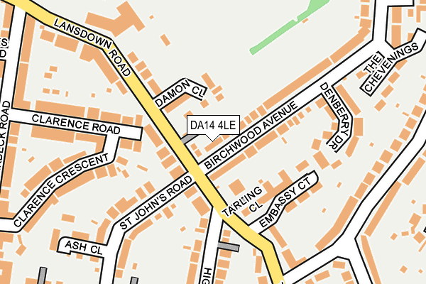 DA14 4LE map - OS OpenMap – Local (Ordnance Survey)