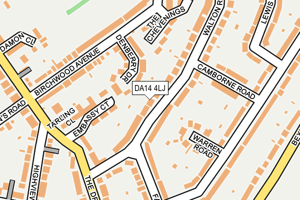 DA14 4LJ map - OS OpenMap – Local (Ordnance Survey)