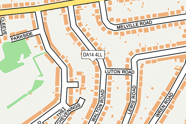 DA14 4LL map - OS OpenMap – Local (Ordnance Survey)