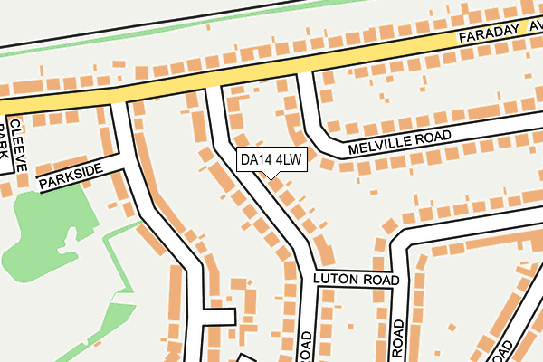 DA14 4LW map - OS OpenMap – Local (Ordnance Survey)