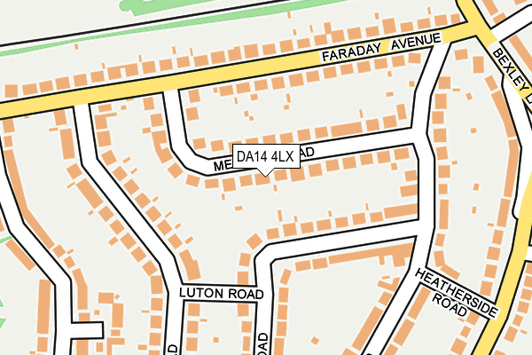 DA14 4LX map - OS OpenMap – Local (Ordnance Survey)