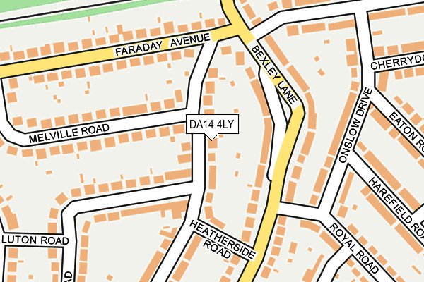 DA14 4LY map - OS OpenMap – Local (Ordnance Survey)