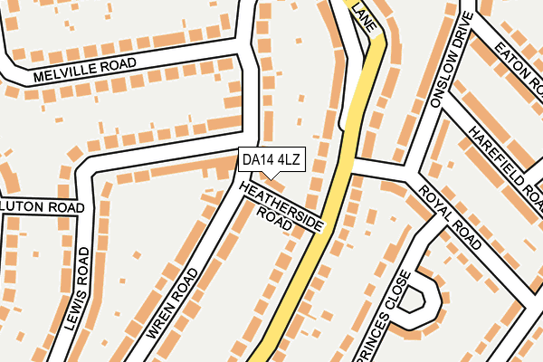DA14 4LZ map - OS OpenMap – Local (Ordnance Survey)