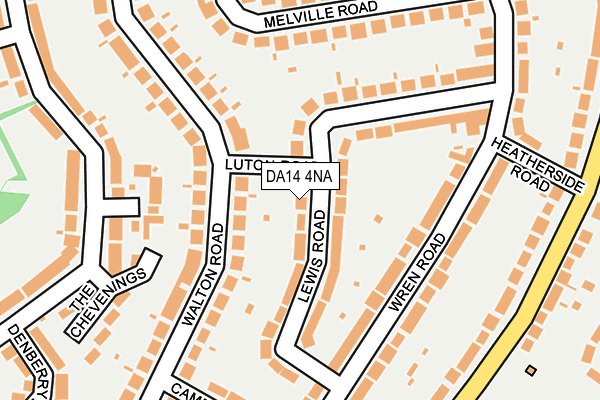 DA14 4NA map - OS OpenMap – Local (Ordnance Survey)