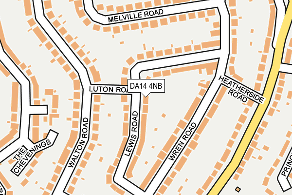 DA14 4NB map - OS OpenMap – Local (Ordnance Survey)