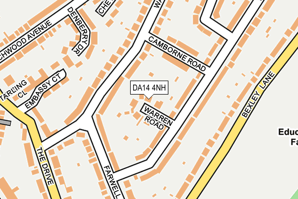 DA14 4NH map - OS OpenMap – Local (Ordnance Survey)
