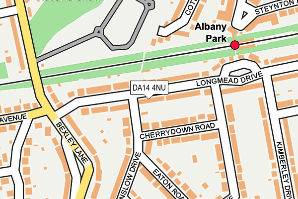 DA14 4NU map - OS OpenMap – Local (Ordnance Survey)