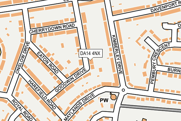 DA14 4NX map - OS OpenMap – Local (Ordnance Survey)