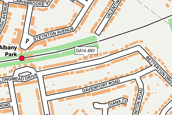 DA14 4NY map - OS OpenMap – Local (Ordnance Survey)