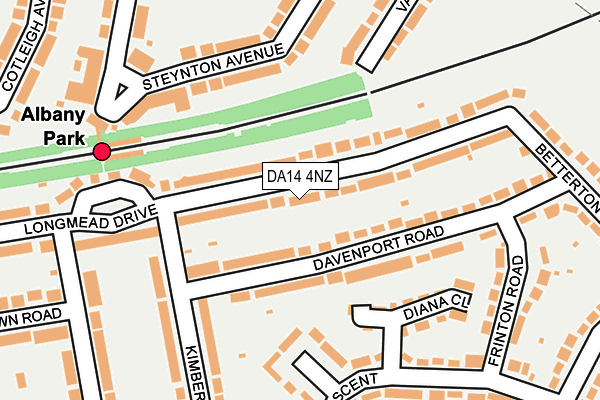 DA14 4NZ map - OS OpenMap – Local (Ordnance Survey)
