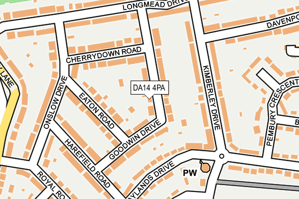 DA14 4PA map - OS OpenMap – Local (Ordnance Survey)