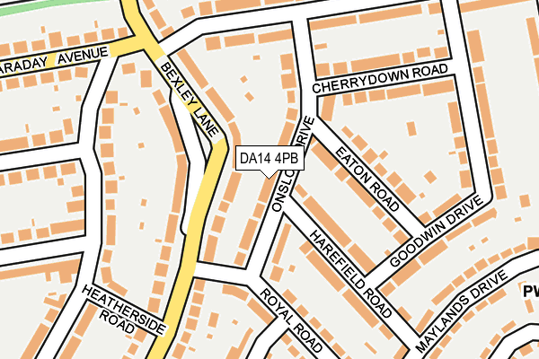 DA14 4PB map - OS OpenMap – Local (Ordnance Survey)