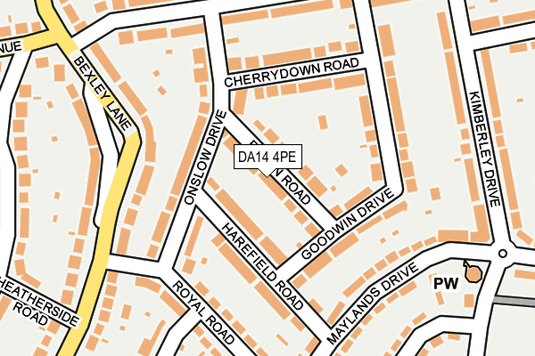 DA14 4PE map - OS OpenMap – Local (Ordnance Survey)