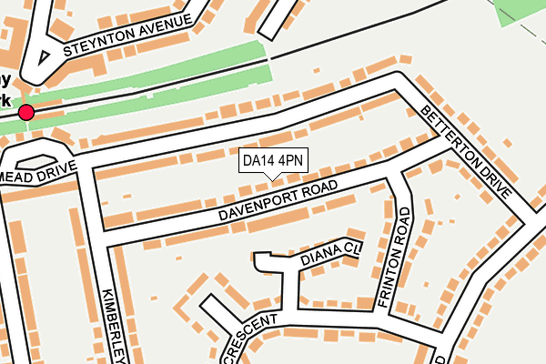 DA14 4PN map - OS OpenMap – Local (Ordnance Survey)