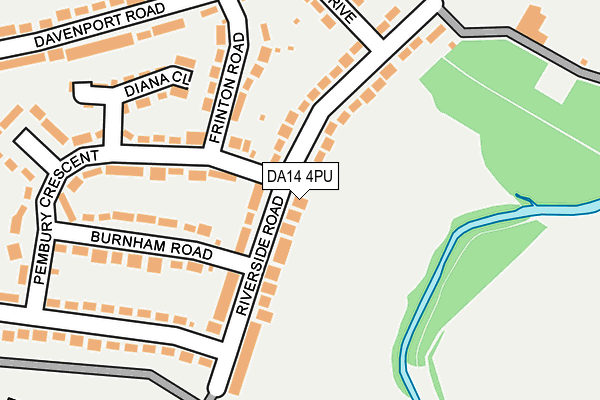 DA14 4PU map - OS OpenMap – Local (Ordnance Survey)
