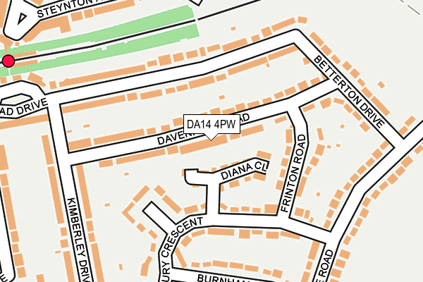 DA14 4PW map - OS OpenMap – Local (Ordnance Survey)