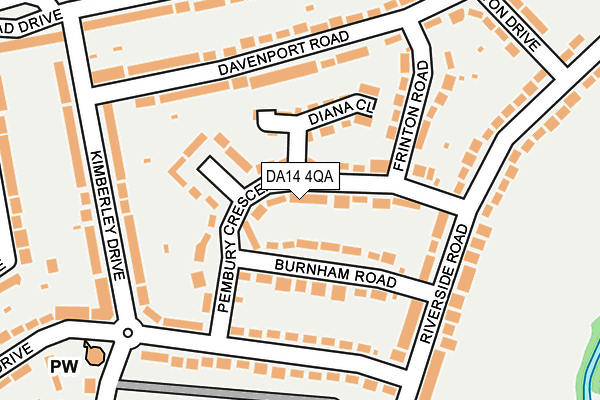 DA14 4QA map - OS OpenMap – Local (Ordnance Survey)