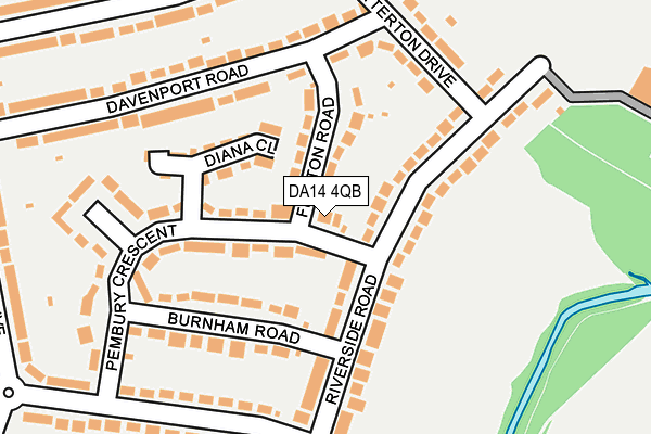 DA14 4QB map - OS OpenMap – Local (Ordnance Survey)