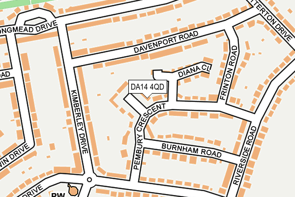 DA14 4QD map - OS OpenMap – Local (Ordnance Survey)